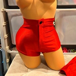 American Apparel red shorts